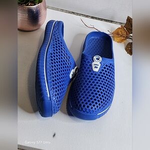 Blue Mesh Slip-On Shoes
